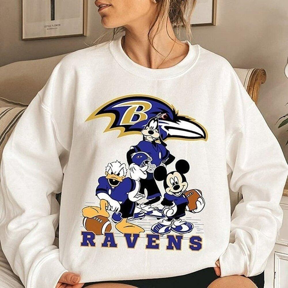 Baltimore Ravens Sweatshirt Retro Unisex Nfl Football Crewneck Fan Gift Style